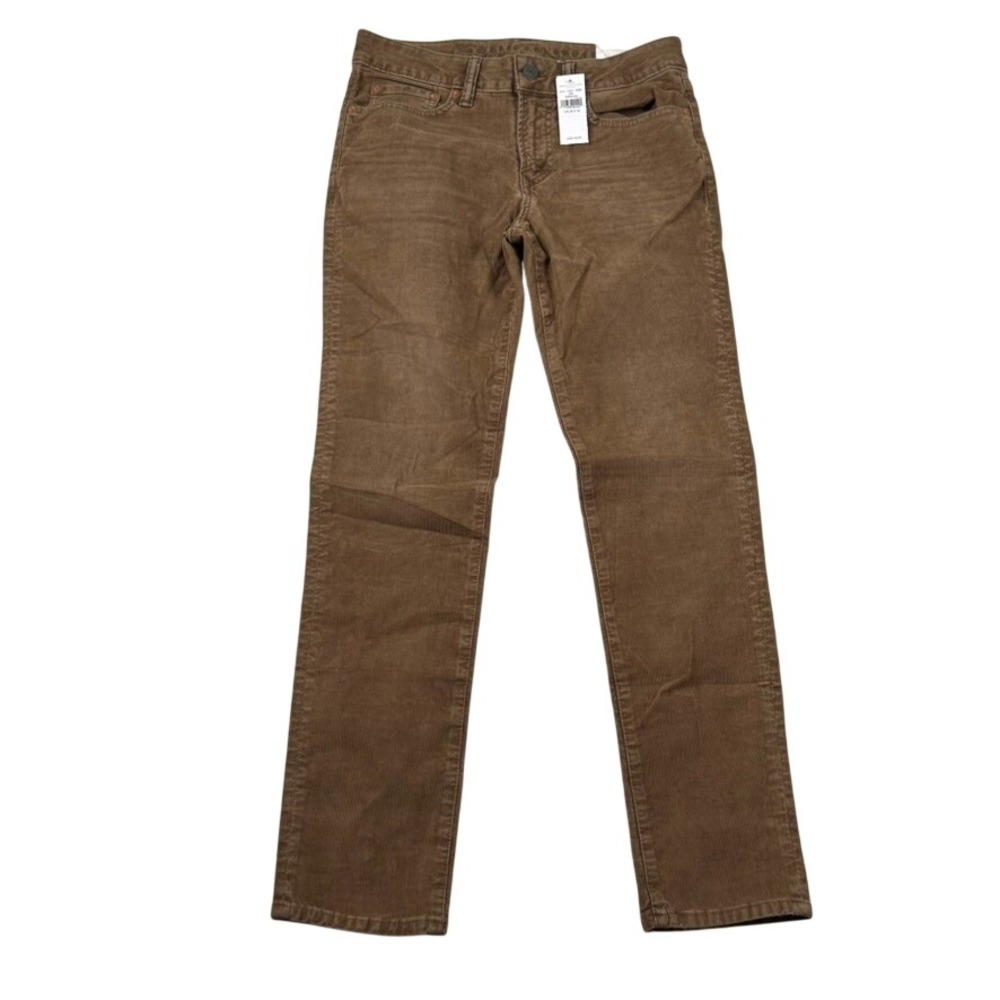 American Eagle Pants Womens 29/30 Slim Lived-In Corduroy Flex Brown